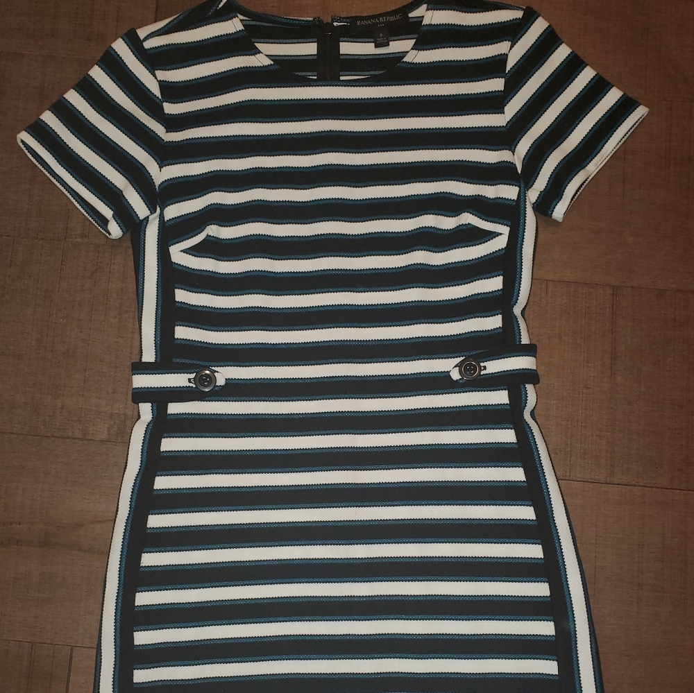 Sophisticated striped work dress